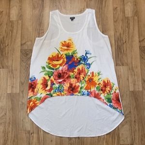 Long floral tank top 2X